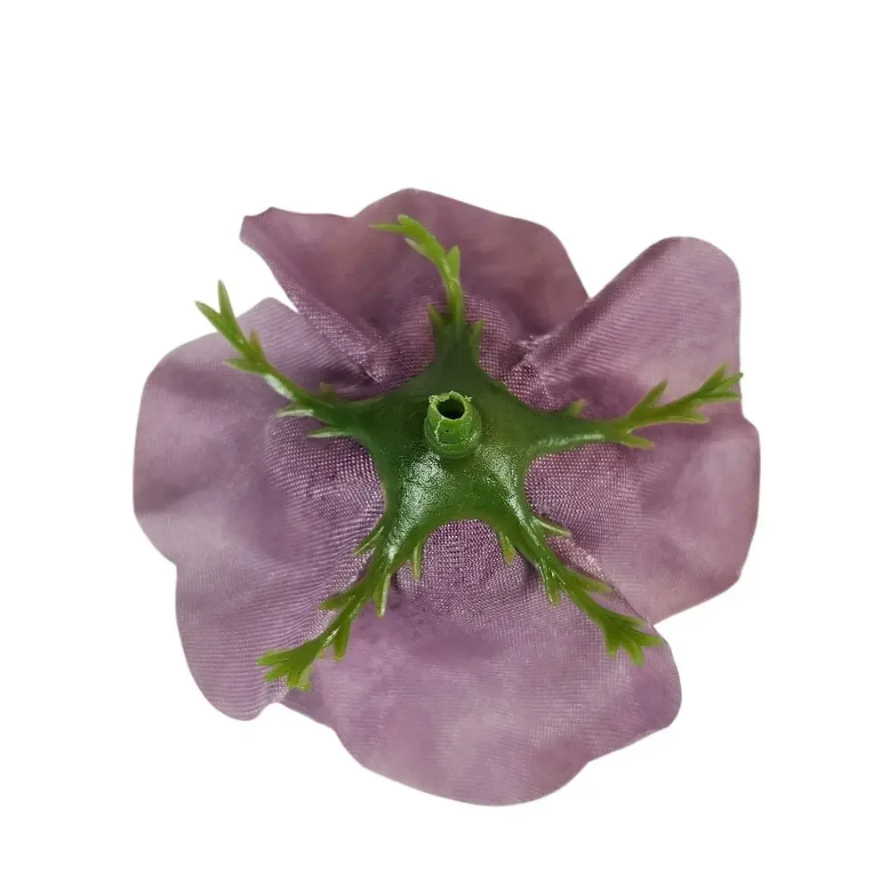100 Plum Purple Satin Rose Heads Stemless Wedding Floral Craft DIY 2.5in